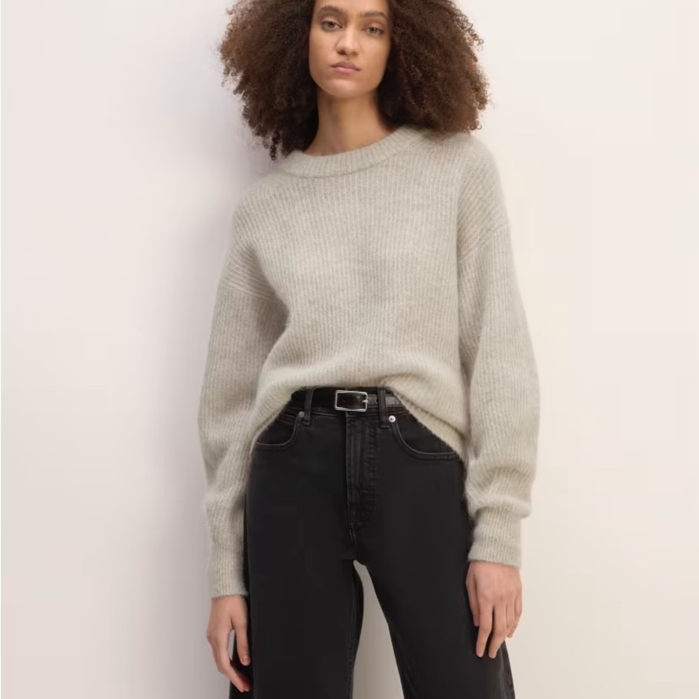Everlane Alpaca Crew Neck Sweater Almond